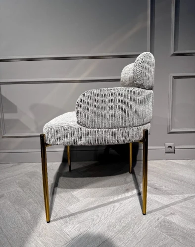 Стул обеденный Романи BS1450-WB, черно-белый/золото