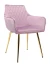 DC835 Стул мягкий с подлокотниками, СИРЕНЕВЫЙ#G62-27 велюр, каркас металл золото