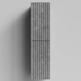 Пенал Тач 35 подвесной, Мрамор Серый софт тач ПВХ 4044-1, правый, бельевая корзина