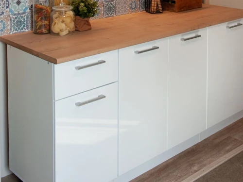 Кухонный гарнитур «Ника» Глосс 2,4м, Белый глянец