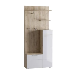 Шкаф многоцелевого назначения Лайн 10.16 Н, Дуб серый, Белый
