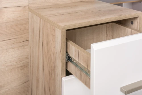 Шкаф многоцелевого назначения Лайн 10.16 Н, Дуб серый, Белый