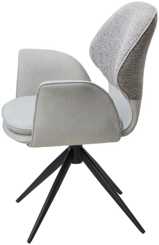 Стул LENNE 360 град. поворот., серый MILAN-450, ткань/ MOHAIR-151, ткань/ Черный, ®DISAUR