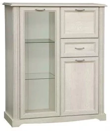 Шкаф комбинированный Сохо 32.09 бетон белый/бетон патина