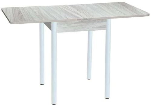 Эко 60х60 стол обеденный раскладной / Ясень светлый/белый