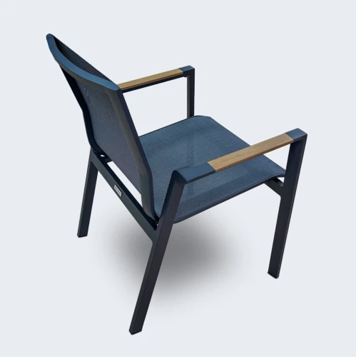 Стул SOLA серый - каркас карбон