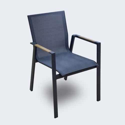 Стул SOLA серый - каркас карбон