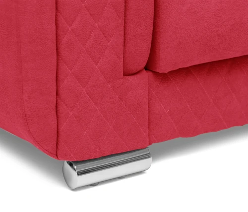 Диван прямой, книжка "Стамбул" флок  красный, 120 ППУ+НПБ