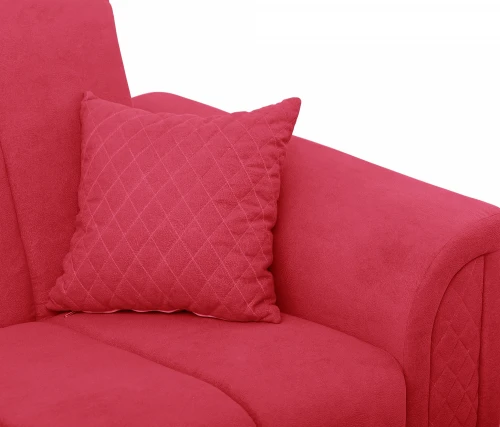 Диван прямой, книжка "Стамбул" флок  красный, 120 ППУ+НПБ