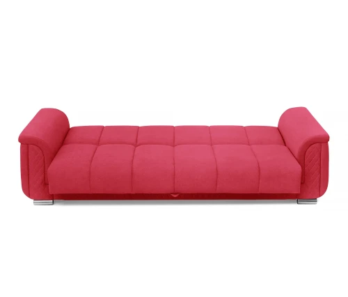 Диван прямой, книжка "Стамбул" флок  красный, 120 ППУ+НПБ