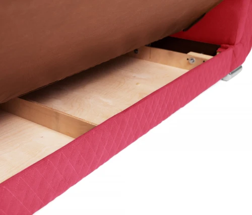 Диван прямой, книжка "Стамбул" флок  красный, 120 ППУ+НПБ