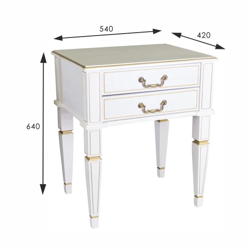 Тумба Васко В 118Н белый ясень/золото