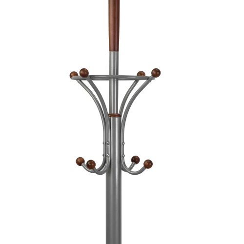Вешалка напольная Д 2 металлик/ средне-коричневый