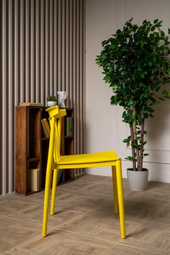 Пластиковый стул KAI желтый