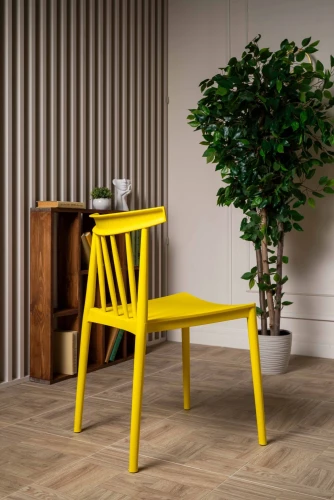 Пластиковый стул KAI желтый