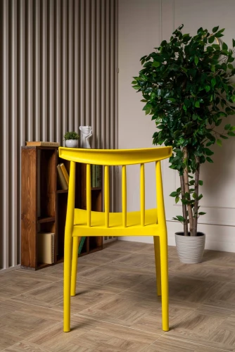 Пластиковый стул KAI желтый