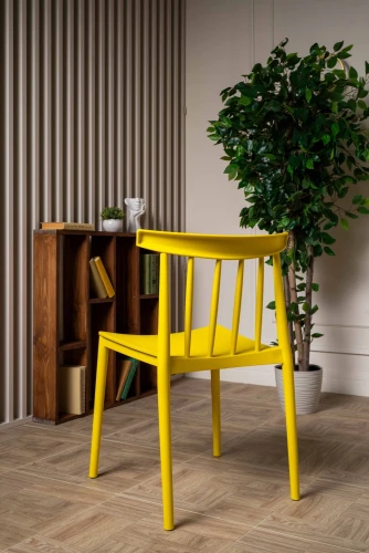 Пластиковый стул KAI желтый