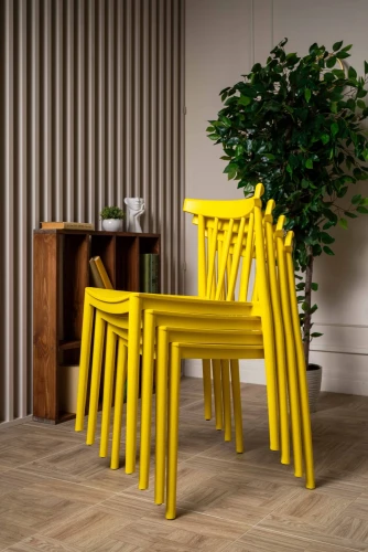 Пластиковый стул KAI желтый