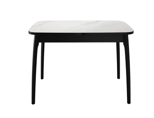 Стол DikLine MK40 Керамика Белый мрамор/подстолье черное/опоры черные