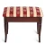 Банкетка Ретро М с ящиком средне-коричневый, ткань полоса бордо