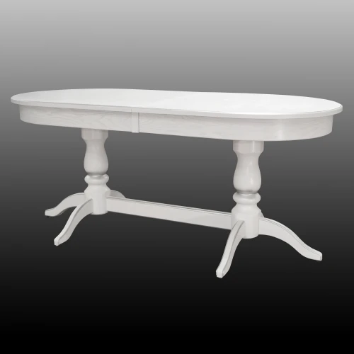 Стол обеденный Тарун 5 раздвижной белый/серебро 190/250*84