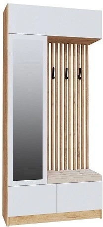 Мини-прихожая Руэлла, белый, дуб крафт золотой