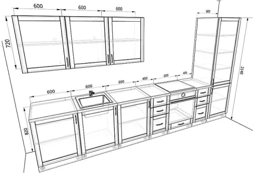 Кухня Базис Nicole-Wood Комплектация 7