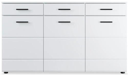 Комод «Йорк» 3д3ящ, Белый/белый глянец
