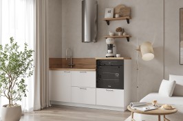 Готовая кухня КГ 1800 ПВХ, Белый софт матовый Арника РМ в.3