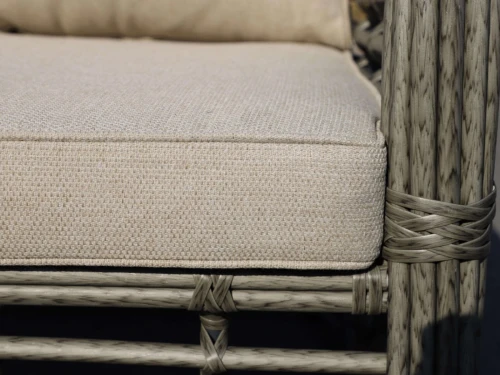 "Ницца" диван из искусственного ротанга трехместный, цвет серый