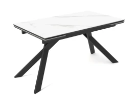Стол DikLine SKW140 Керамика белая FNZ 9206037/подстолье черное/опоры черные (2 уп.)