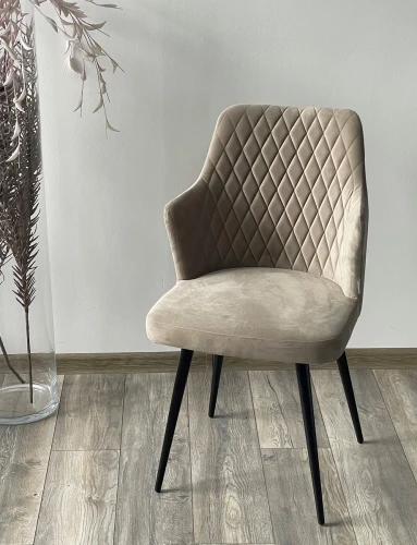 Стул HERMAN 360 град. ЛАТТЕ #25, велюр / черный каркас М-City