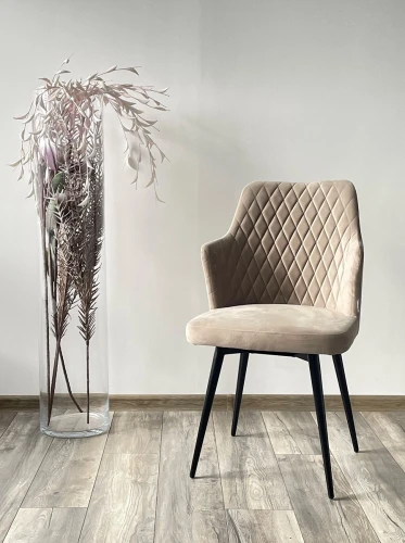 Стул HERMAN 360 град. ЛАТТЕ #25, велюр / черный каркас М-City