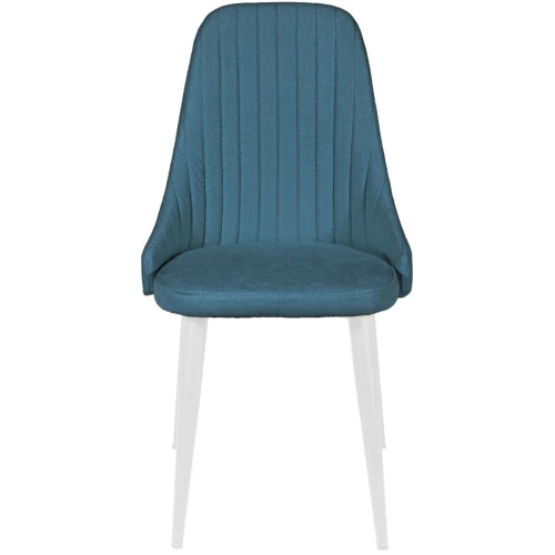 Стул ДП2-30 «Шато», ткань «Канди Аквамарин», каркас белый