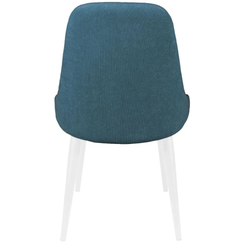 Стул ДП2-30 «Шато», ткань «Канди Аквамарин», каркас белый