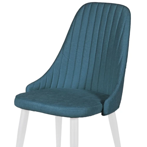 Стул ДП2-30 «Шато», ткань «Канди Аквамарин», каркас белый