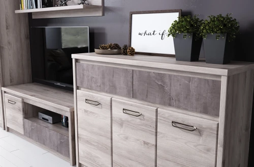 Тумба RTV 1D1SN, JAZZ, цвет Каштан найроби/Оникс