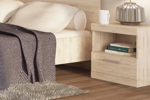 Тумба  прикроватная 1S, OSKAR , цвет дуб Санремо