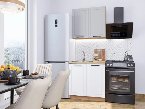 Модульный кухонный гарнитур Глетчер-05 Гейнсборо Силк/Айленд Силк