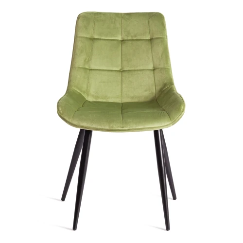 Стул ABRUZZO ( mod. 8060 ) металл/велюр, 54 х 62 х 83 см, зеленый (HLR 54)/черный (Комплект из 4 шт.)