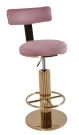 Стул барный Вивиан MC111-PK-2, пыльная роза/глянцевое золото Стул барный Вивиан MC111-PK-2, пыльная роза/глянцевое золото