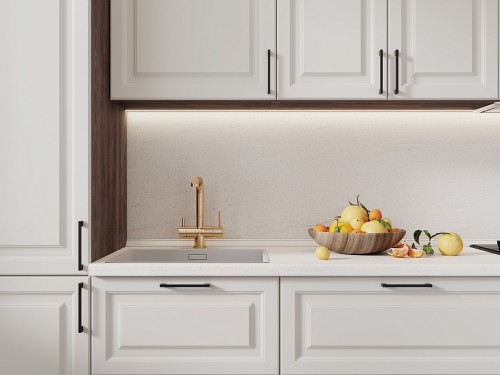 Модульная кухня Ницца 3200 Кварц Грей МДФ ПВХ прямая