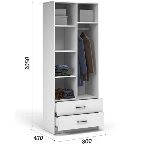 Шкаф «Чикаго» 2д2ящ, белый