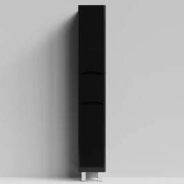 Пенал Адель 30 (1 ящик, 2 двери) напольный, черный глянец, правый