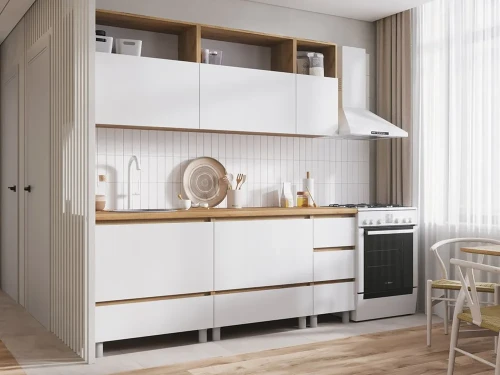 Кухня Хелен 2,0 дуб крафт золото/белый