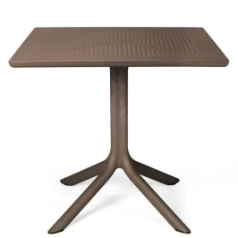DT955 Стол пластиковый КОРИЧНЕВЫЙ 80*80*75