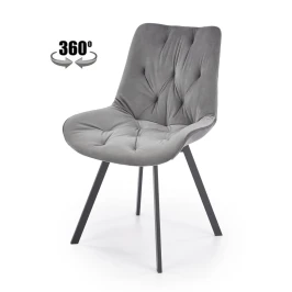 Стул HALMAR K519 серый/черный, поворотный