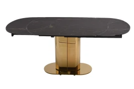 Стол обеденный раскладной Атриум-2 MC3035-140B, 140(30+30)х100х77 см, черная керамика Стол обеденный раскладной Атриум-2 MC3035-140B, 140(30+30)х100х77 см, черная керамика