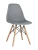 DC122 Стул пластиковый перфорированный, СЕРЫЙ#91132, каркас бук