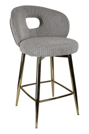 Стул барный Россо BS1451-WT, белый крем/золото